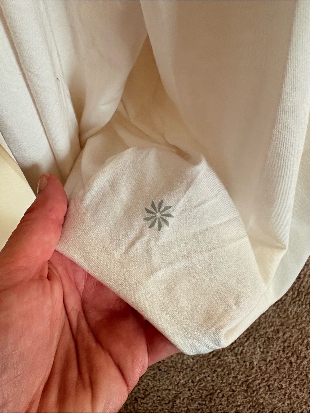 Athleta Long-Sleeve Crewneck Top in Cream - Picture 6 of 9